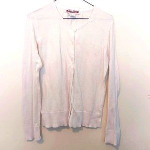 MIDTOWN Girls Button Up Cardigan Sweater White Size Medium